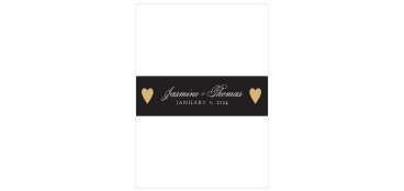 Hearts reminiscent of a deck of cards decorates the Lady Luck Foil Belly Bands.