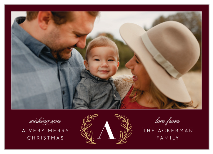 Monograms are stylish and sophisticated, just like this holiday card!