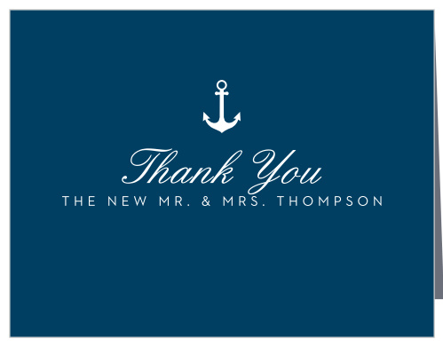 Share gratitude for your guests with the Nautical Compass Thank You Cards.