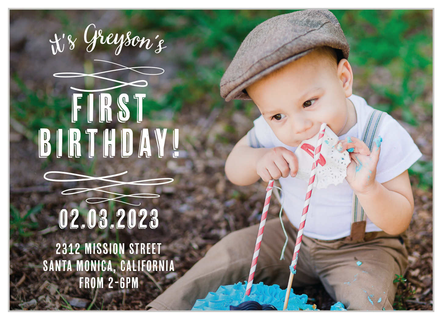 Baby Urbanite First Birthday Invitations
