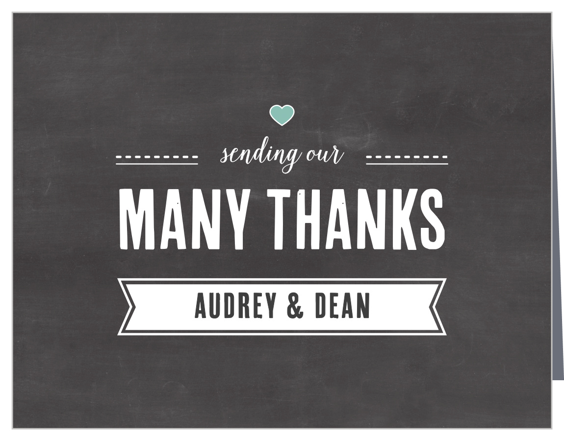Chalkboard Writing First Birthday Thank You Cards