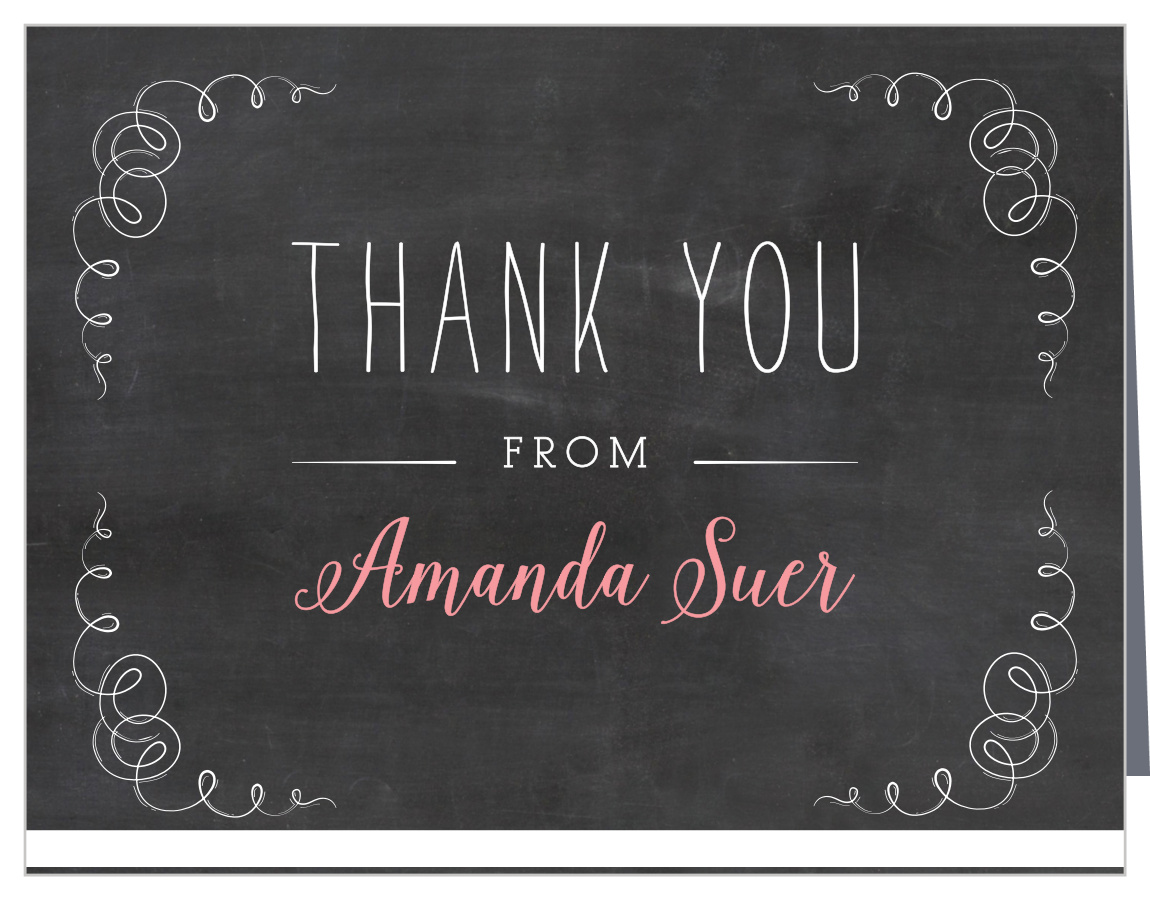 Chalkboard Love Baby Shower Thank You Cards