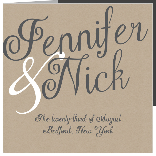 The Elegant Kraft Storybook Wedding Invitations are the perfect marriage of sophistication and rusticity. 