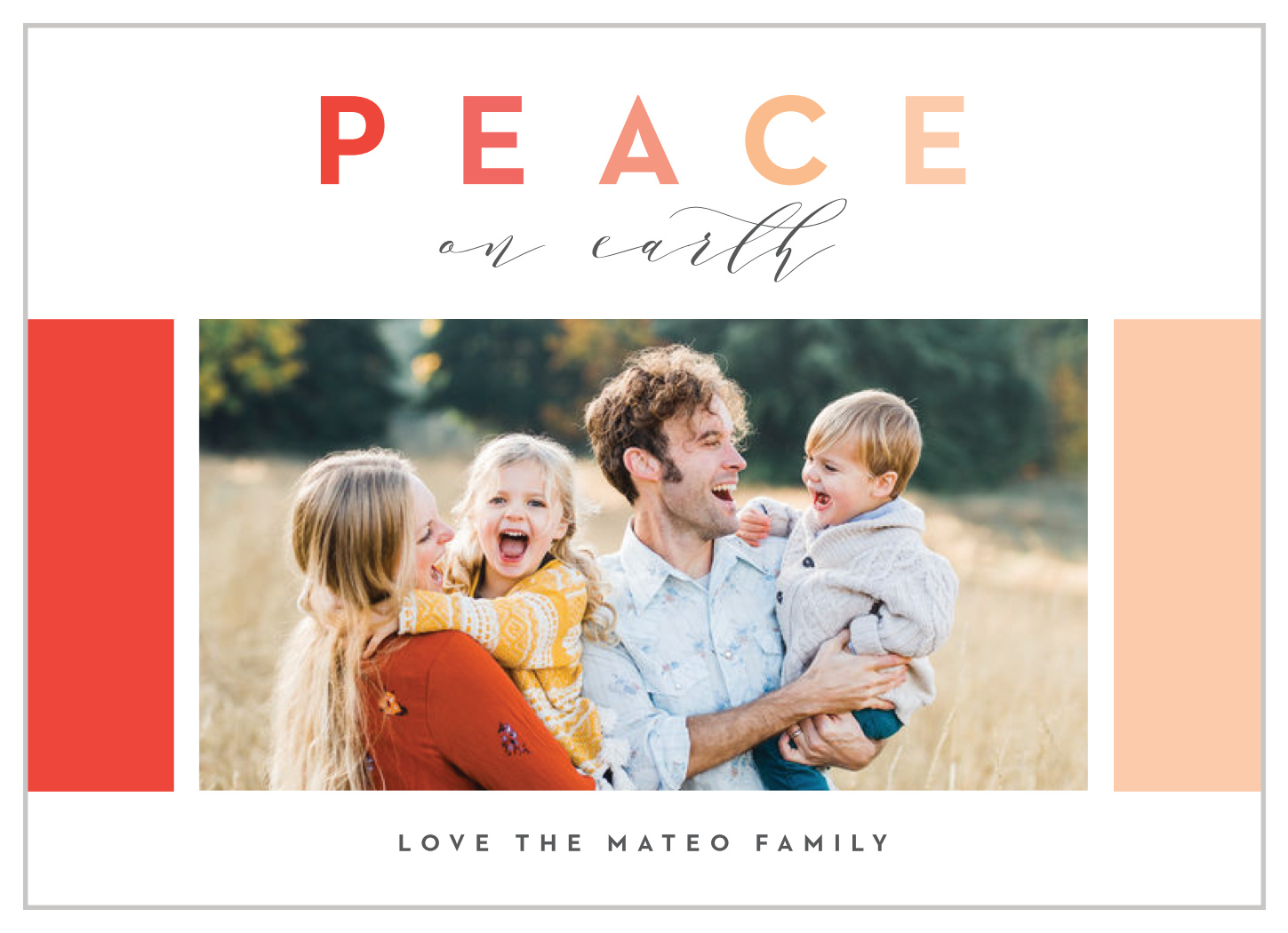 Peace on Earth Photo Christmas Cards