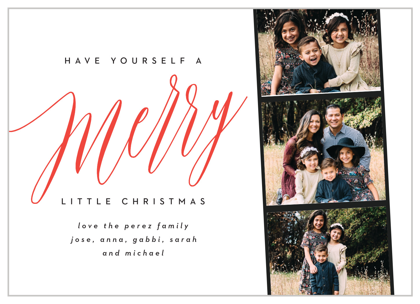 Photo Booth Wide Christmas Cards