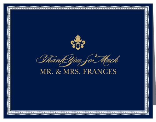 Moroccan Frame Foil Wedding Thank You Cards
