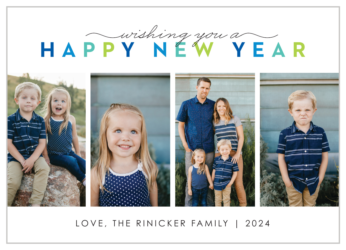 Family Portraits New Years Cards