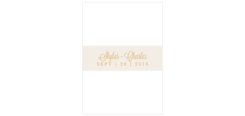 Bundle your autumn-themed wedding invitation suite together with the Falling Leaves Foil Belly Bands. 