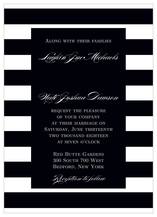 Elegant Gold Stripes SavetheDate Cards by Basic Invite