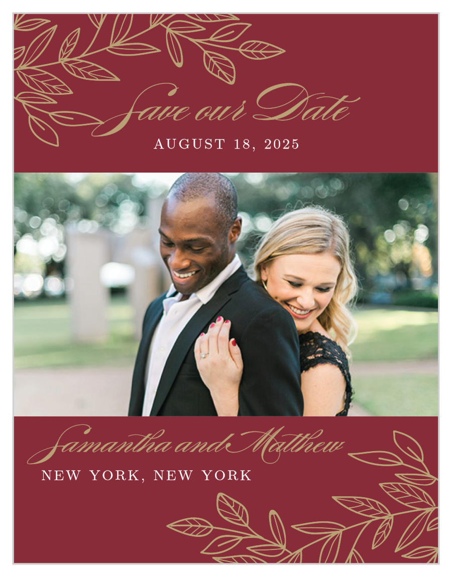 Romantic Vines Save the Date Cards