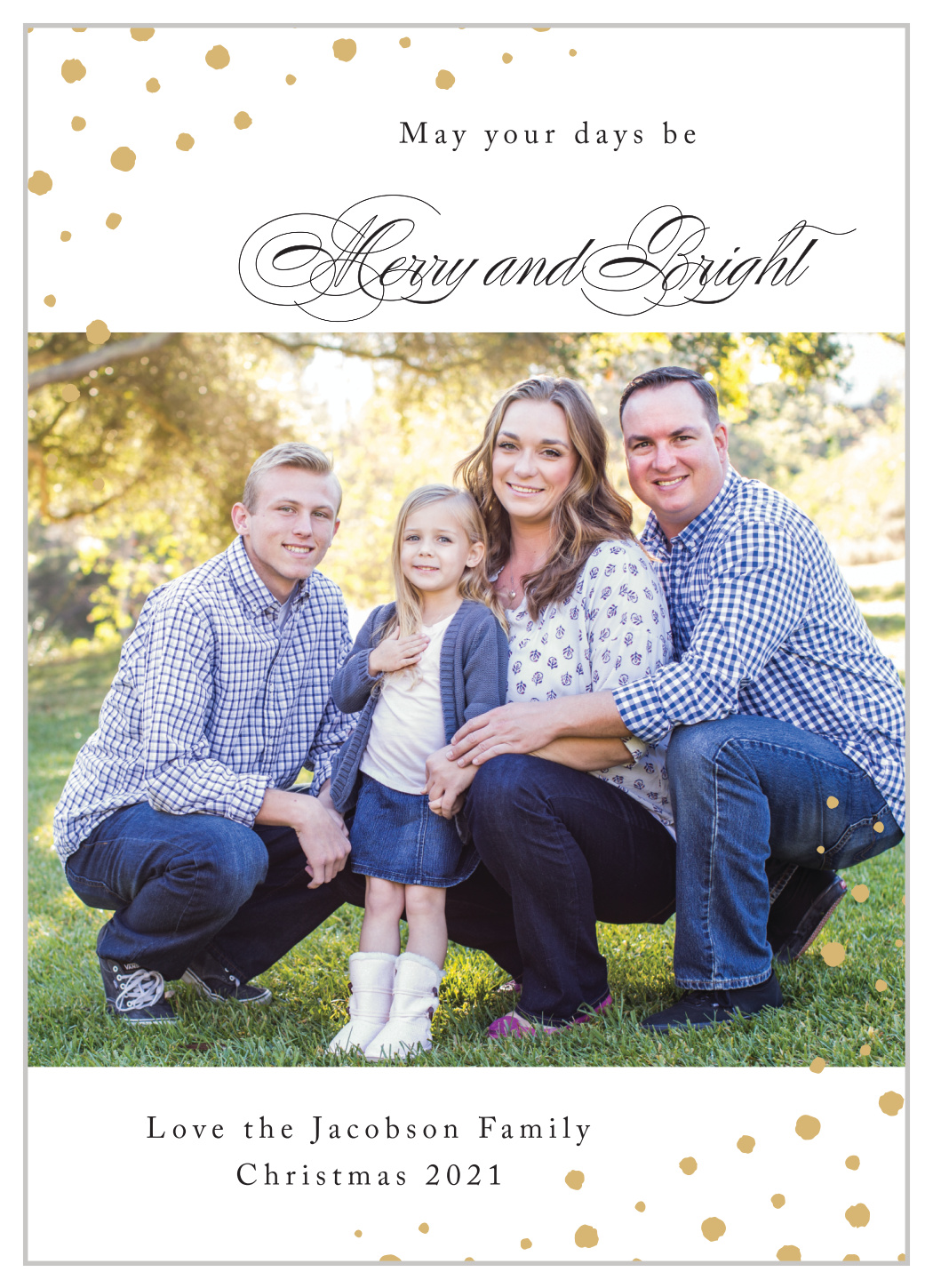 Twinkling Portrait Christmas Cards