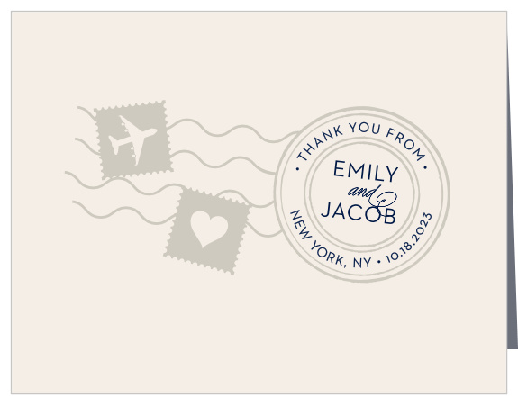 Spread your gratitude with the cute, illustrated design of the Posh Postmark Thank You Cards.