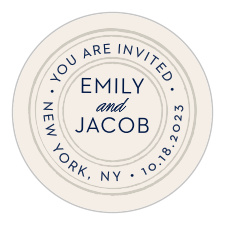 Embellish your elegant, jet-set wedding stationery with Posh Postmark Stickers. 