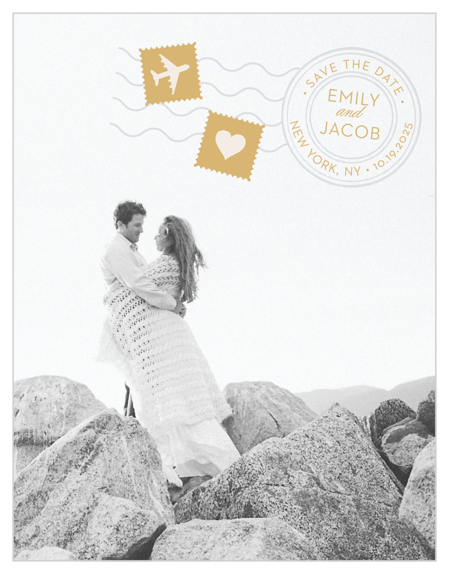 Posh Postmark Foil Save the Date Cards