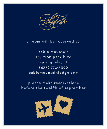 Posh Postmark Foil Accommodation Cards
