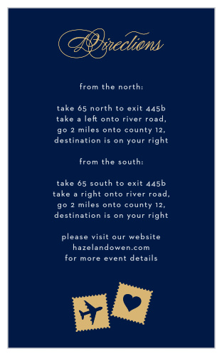 Posh Postmark Foil Direction Cards