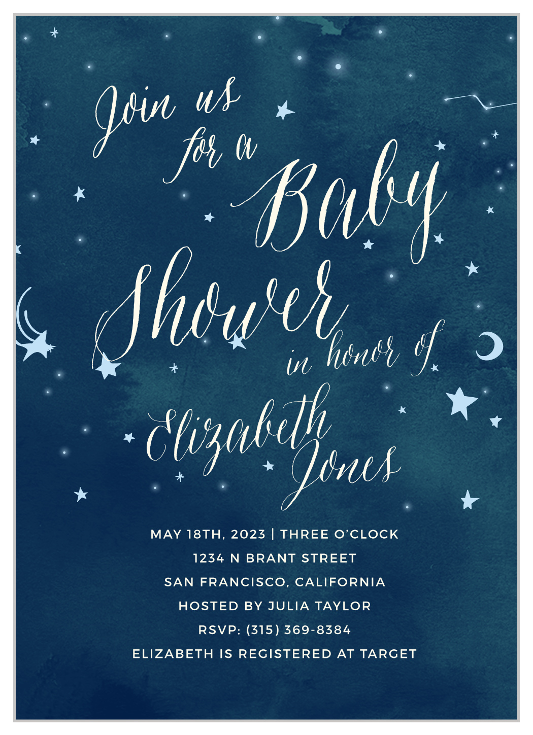 Twinkle Twinkle Baby Shower Invitations