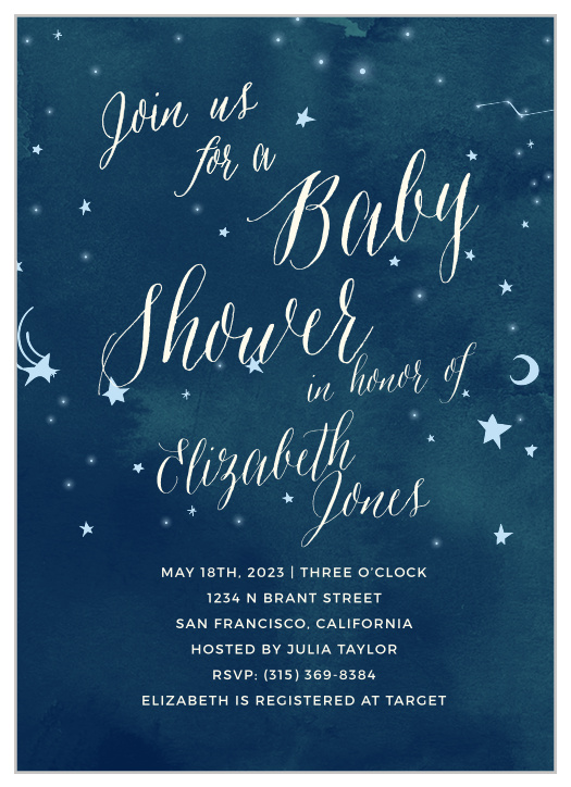 Twinkle twinkle store baby shower invitations