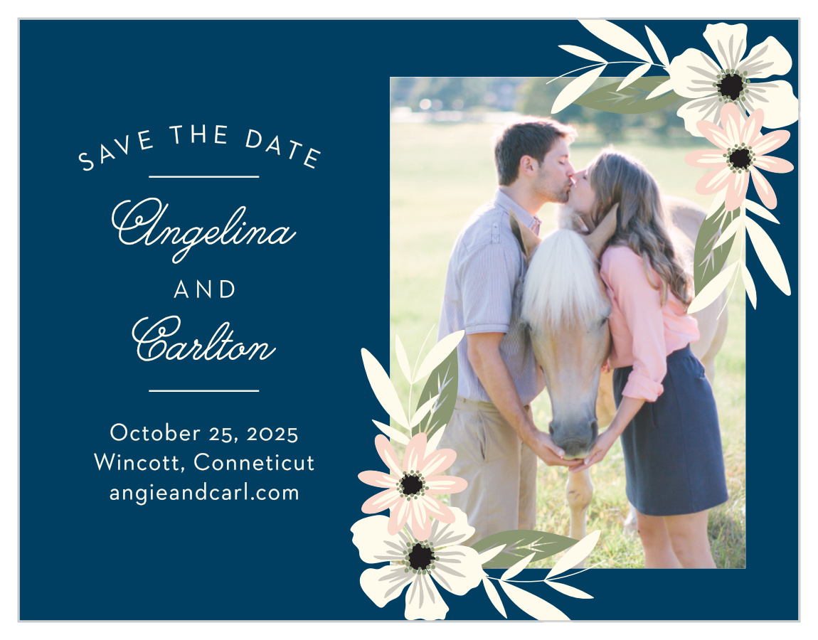 Rustic Blooms Save the Date Cards