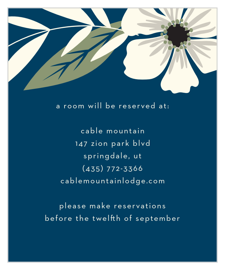 Rustic Blooms Accommodation Cards