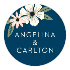 Create beautiful stickers to coordinate with your wedding theme using the Rustic Bloom Stickers.