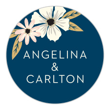 Create beautiful stickers to coordinate with your wedding theme using the Rustic Bloom Stickers.
