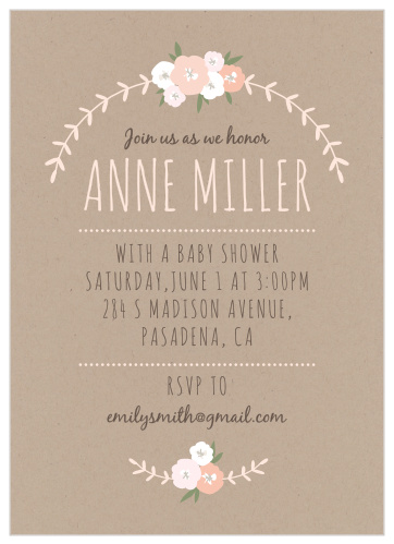 Rustic girl store baby shower invitations