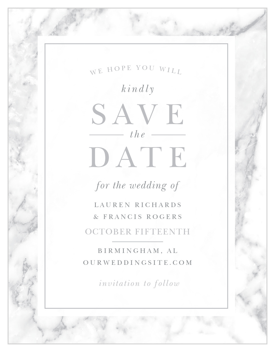 Cool Marble Save the Date Magnets