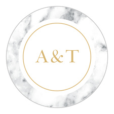 Add a little more polish to your wedding invitation suite with the Cool Marble Foil Stickers.