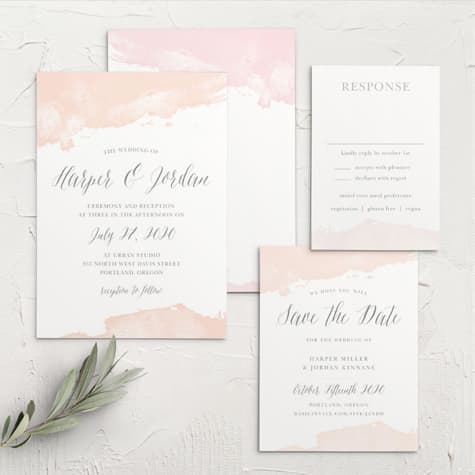 Dip Dye Wedding Invitations