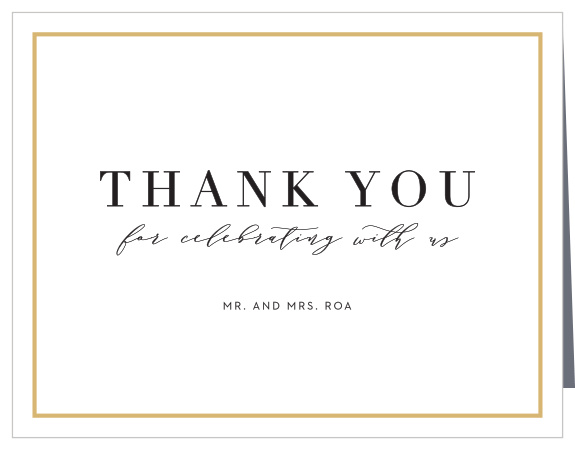 Share appreciation for the support of family and friends on your special day with our Opaque Photo Flair Wedding Thank You Cards.