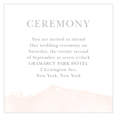 A soft, ethereal splash of color lines the bottom of the Dip Dye Ceremony Cards.