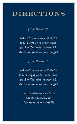 Ensure guests find their way to your wedding venue with the Gorgeous Geode Direction Cards.