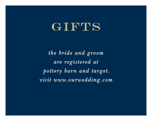 Ensure guests know which stores you’ve registered at with the Gorgeous Geode Registry Cards.