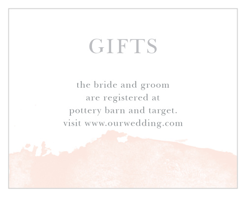Direct your wedding guests to your registries with the Dip Dye Registry Cards. 