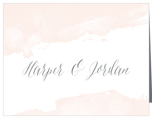 Soft splashes of color frame your text on the Dip Dye Thank You Cards. 