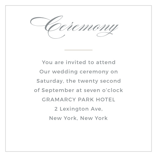 Inform guests of all the important wedding details with the Marbled Paper Ceremony Cards.