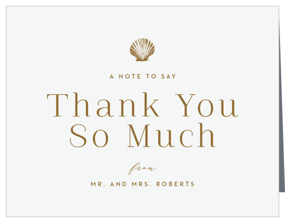 Thank everyone for the perfect wedding with our Tiny Seashell Wedding Thank You Cards.