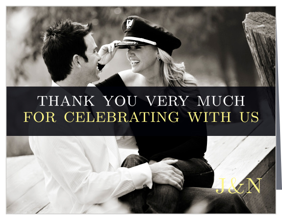 The bold design of our Forever Modern thank you card is a modern, yet sophisticated way to thank your friends and family for their generosity.