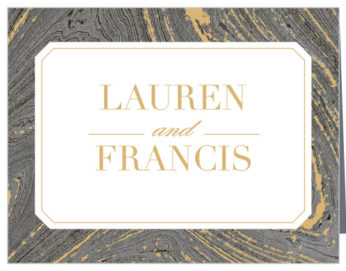 Convey your gratitude with the dignified beauty of the Marbled Paper Foil Thank You Cards.