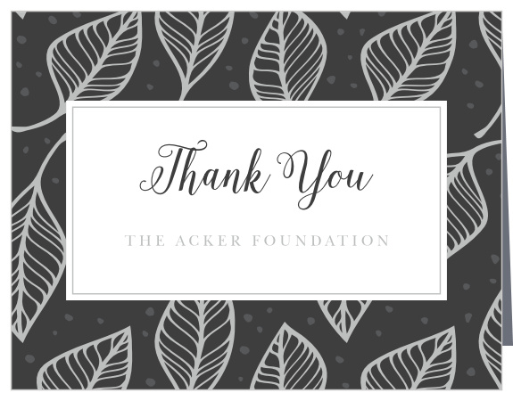 Share your thanks with the whimsical design of the Leafy Celebration Foil Thank You Cards.