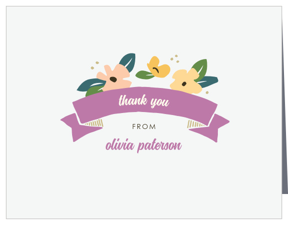 Create cute custom thank yous with the Peachy Florals Milestone Birthday Thank You Cards.