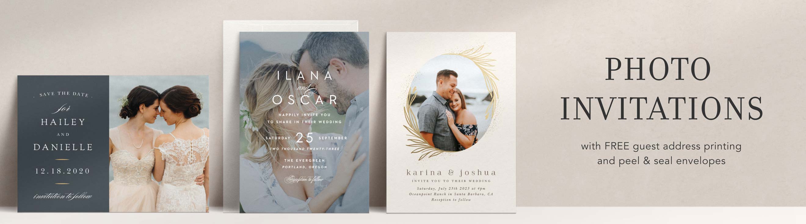 Custom Photo Wedding Invitations With Your Pictures