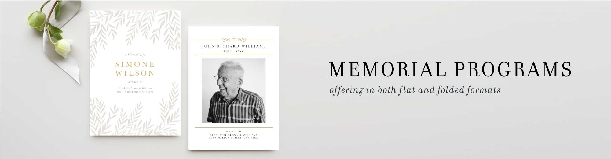 Memorial Card Printing - Printing Services For Funeral Programs