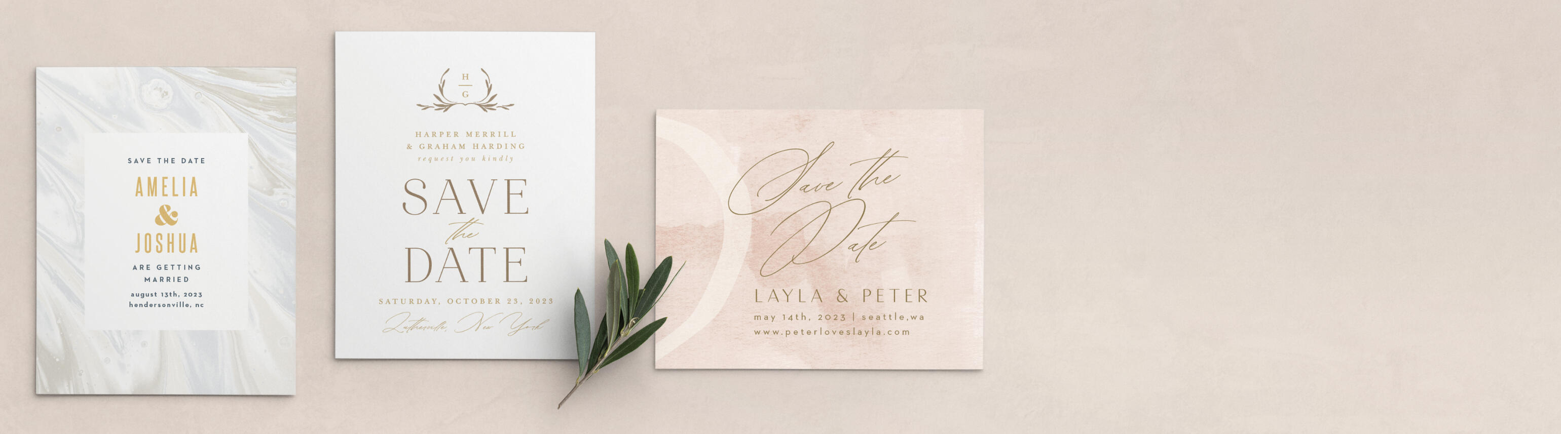 No Photo Save the Date Cards  Match Your Color & Style Free!