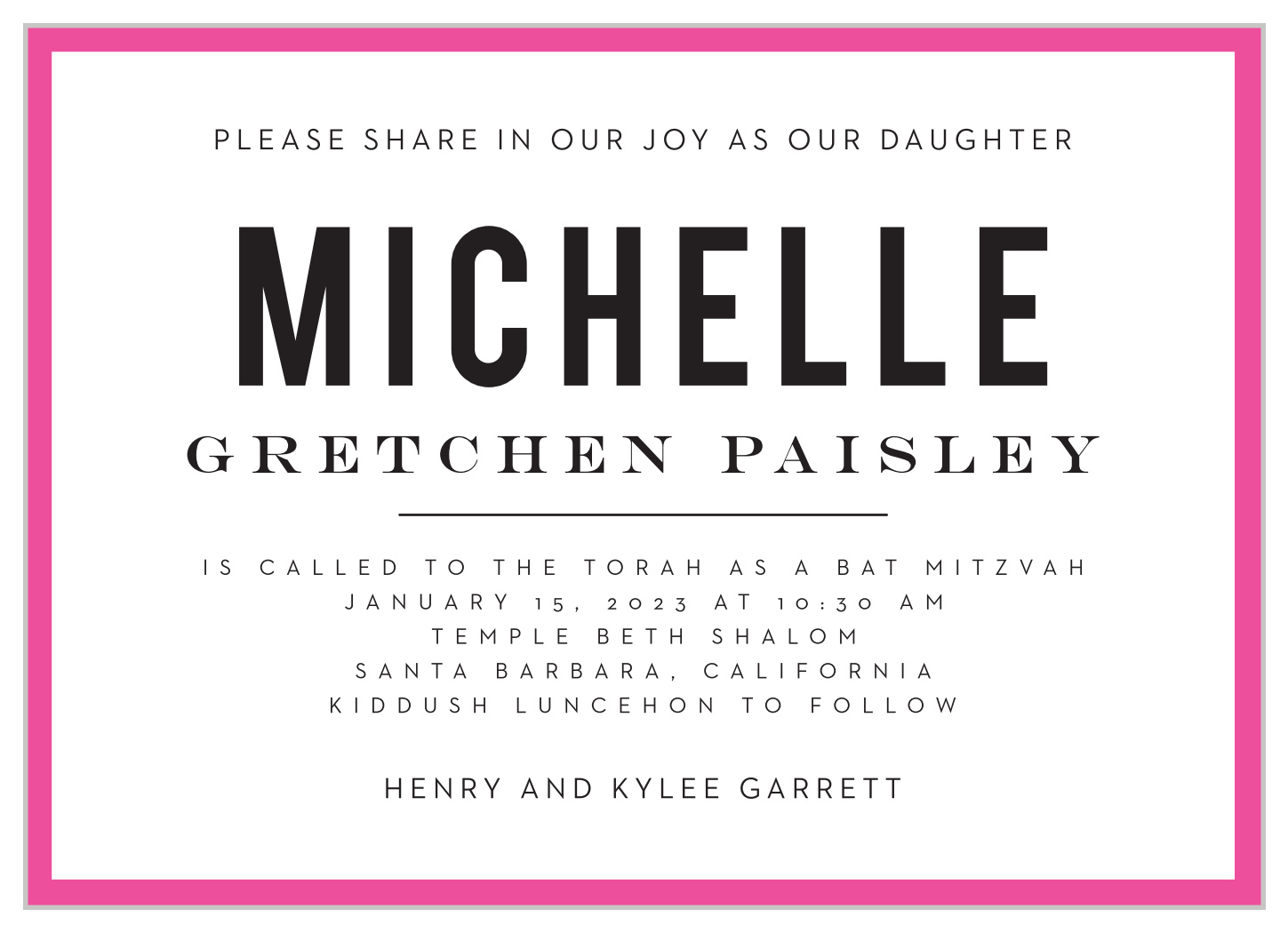 Art Pop Bat Mitzvah Invitations from Basic Invite