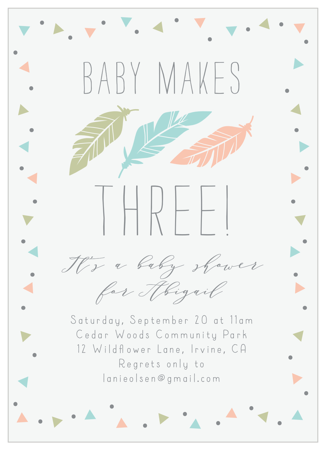 Boho Wildflower Baby Shower Invitation