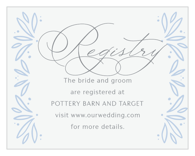 Bursting Frame Registry Cards by Basic Invite