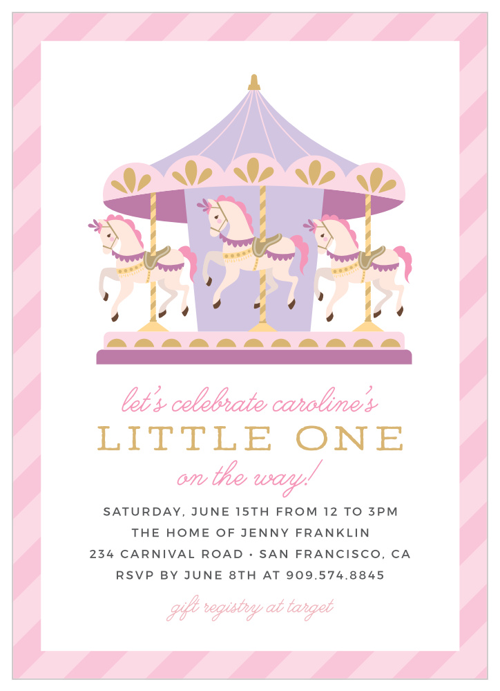 Carnival baby shower sales invitations