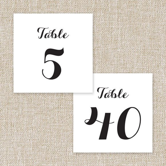 Float Away Table Numbers by Basic Invite